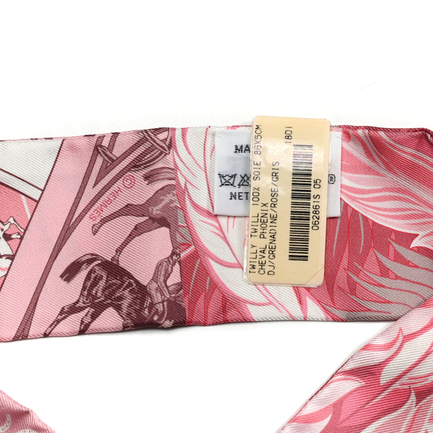 Silk Cheval Phoenix Twilly Grenadine Rose Gris