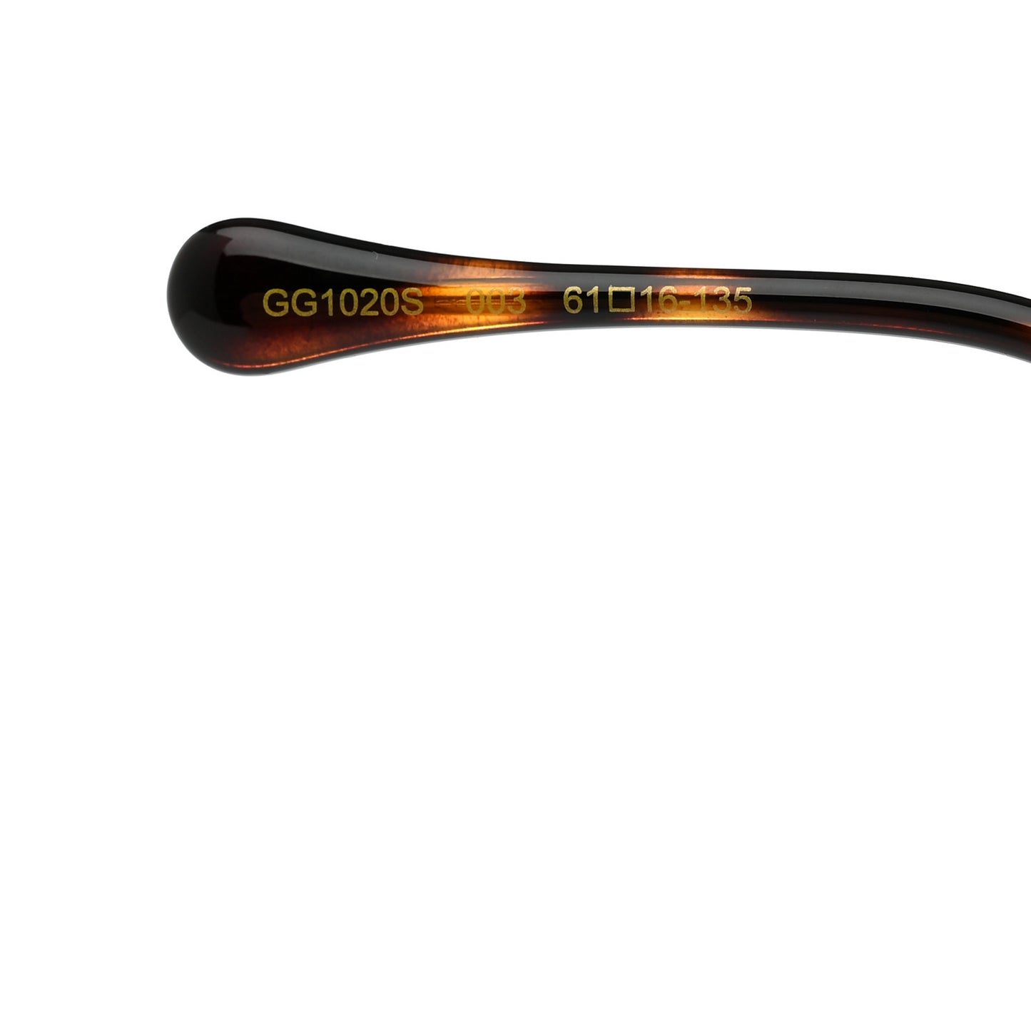 Horsebit Square Frame Sunglasses GG1020S Gold Green