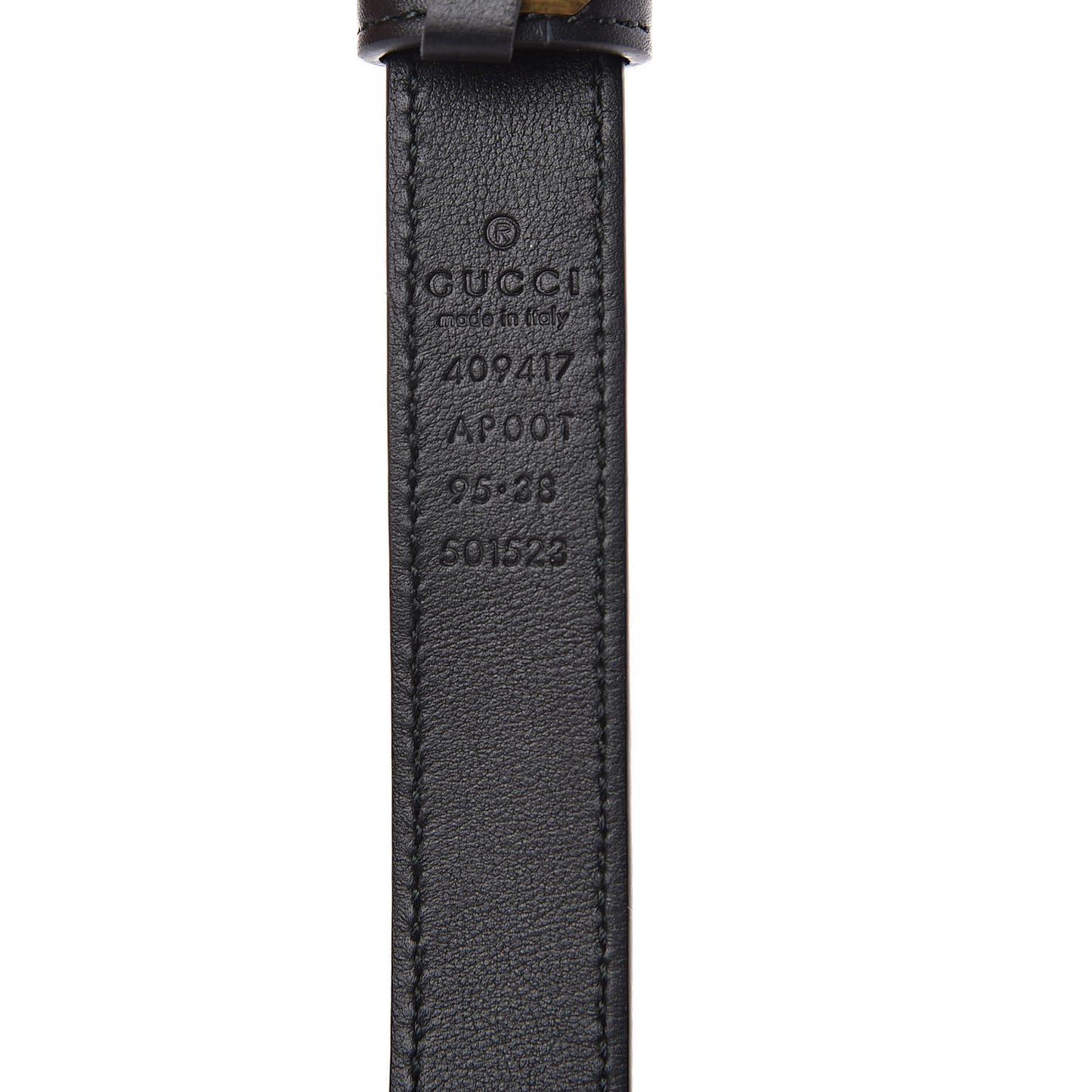 Calfskin Double G 20mm Belt 95 38 Black