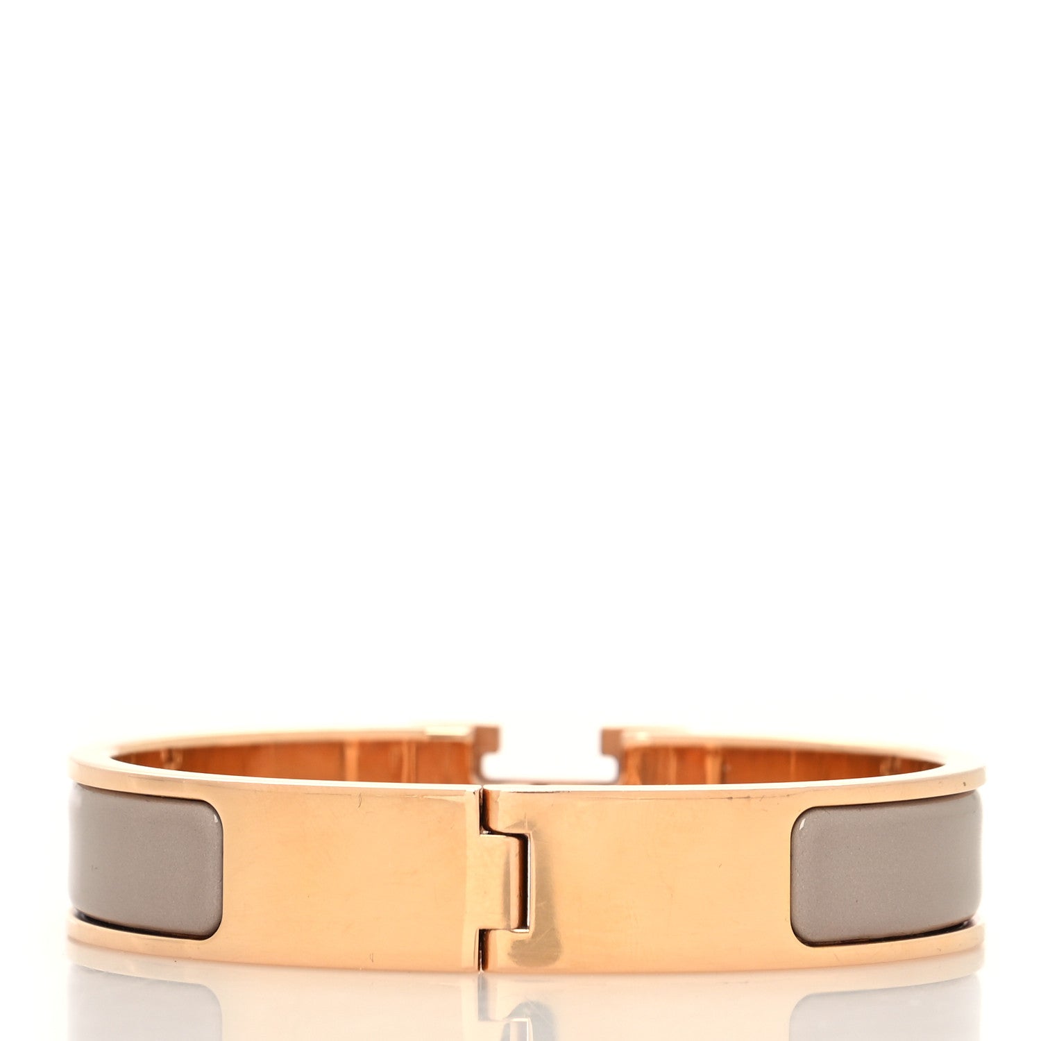 Hermes Enamel Narrow Clic Clac H Bracelet PM Marron Glace 3 of 5