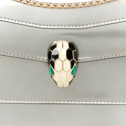 Bulgari Metallic Calfskin Serpenti Forever Crossbody Bag Silver 12 of 14