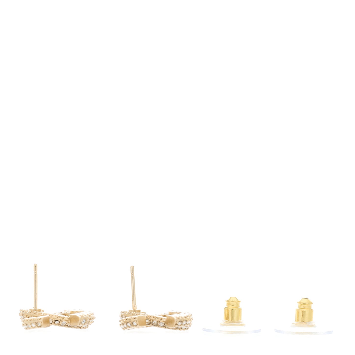 Crystal Timeless CC Earrings Light Gold