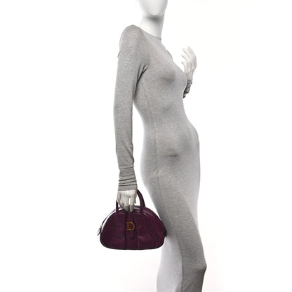 Christian Dior Calfskin Mini Saddle Bowler Purple 2 of 13