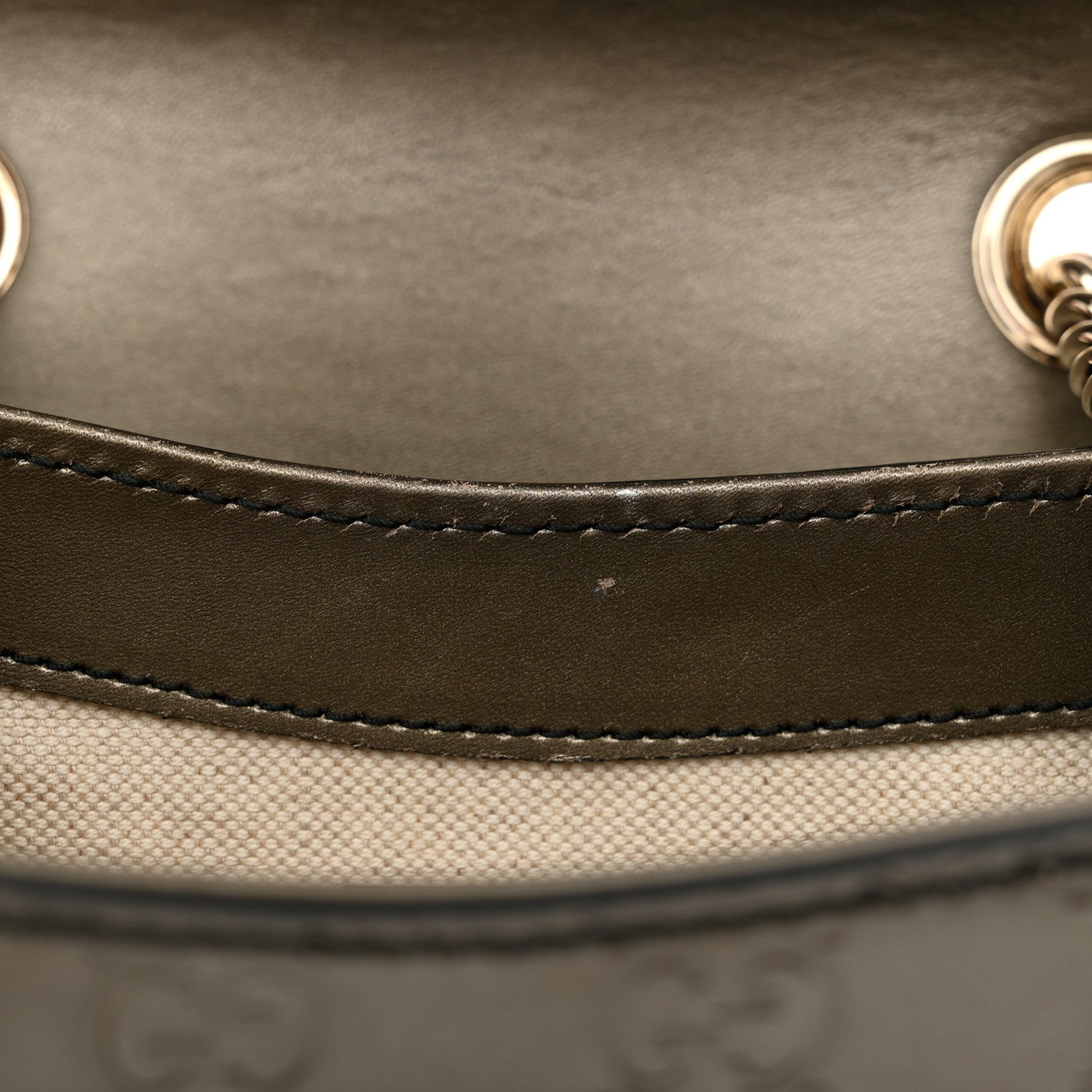 Gucci Shine Guccissima Mini Emily Chain Shoulder Bag Sasso 12 of 12