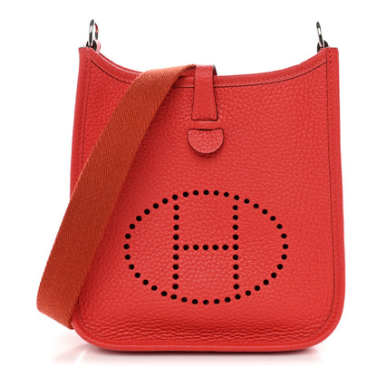 Hermes Taurillon Clemence Amazone Evelyne TPM Rouge Pivoine 1 of 11