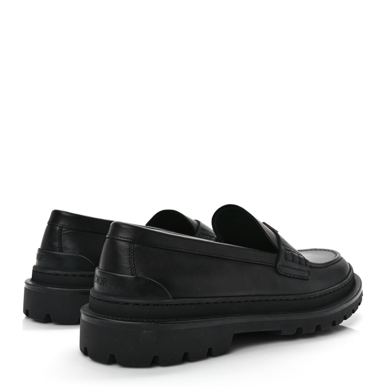 Christian Dior Calfskin CD Loafers 44 Black 4 of 9