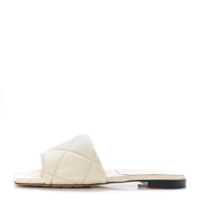 Bottega Veneta Nappa Quilted Rubber Lido Flat Sandals 39 Sea Salt 1 of 7