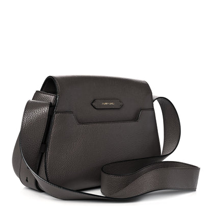 Tom Ford Grained Calfskin Soft Jennifer Saddle Bag Graphite 2 of 13