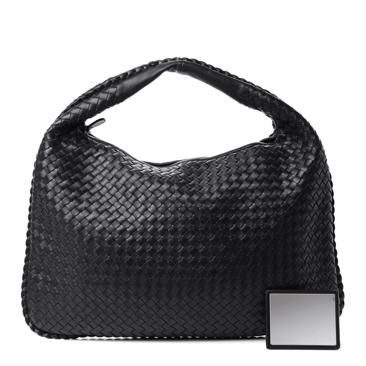Nappa Intrecciato Large Veneta Hobo Black