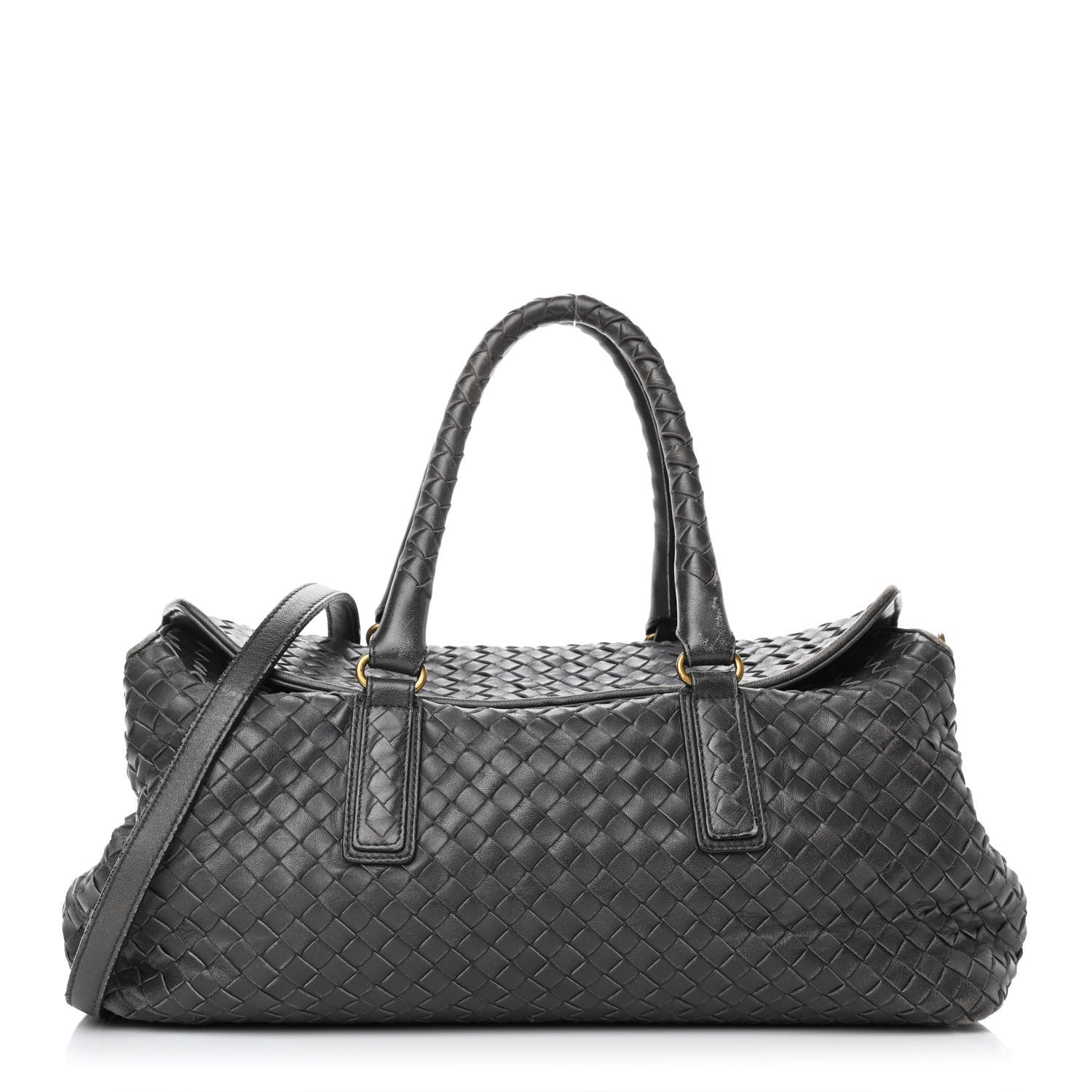Bottega Veneta Nappa Intrecciato Convertible Duffel Ferro Gray 1 of 13