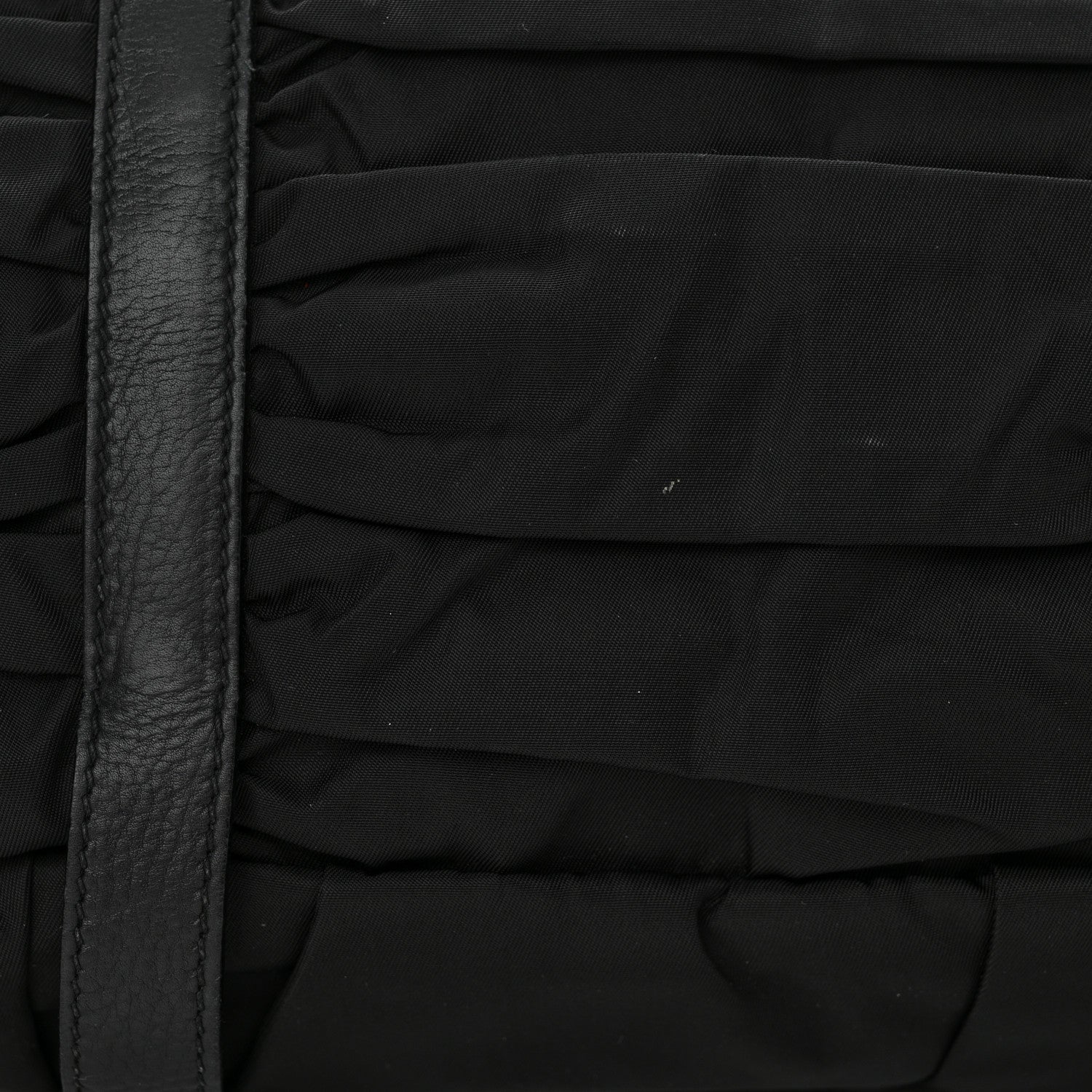 Prada Tessuto Nylon Nappa Braided Gaufre Shopping Satchel Black 11 of 13