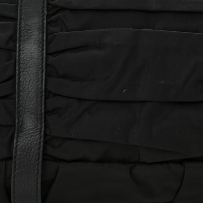 Prada Tessuto Nylon Nappa Braided Gaufre Shopping Satchel Black 11 of 13