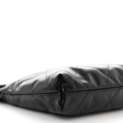 Chanel Shiny Calfskin Quilted Small Chanel 22 Black 9 of 11