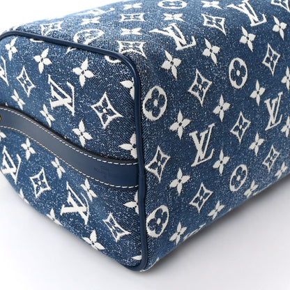 Louis Vuitton Monogram Jacquard Denim Speedy Bandouliere 25 Bleu 7 of 8