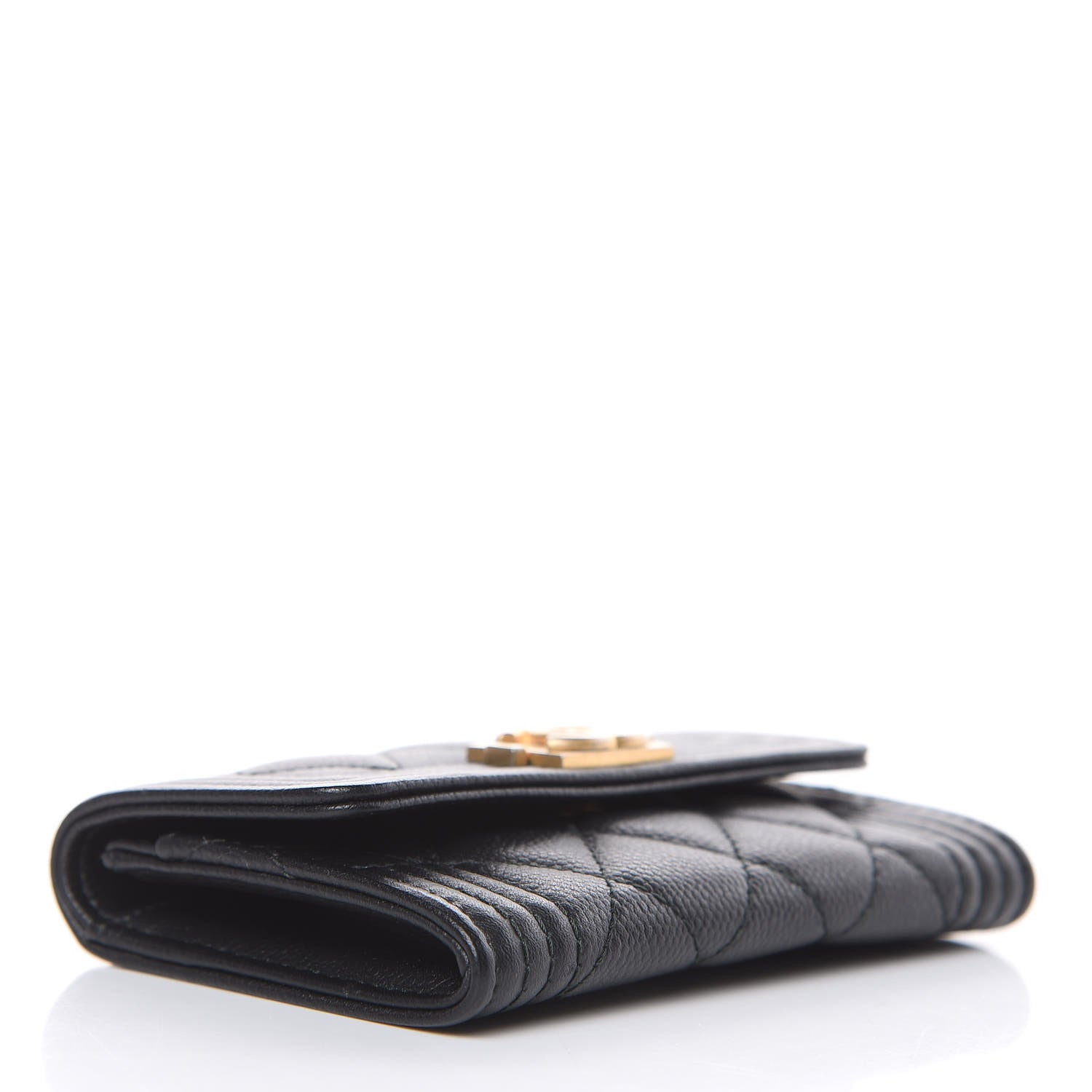 Chanel Caviar Quilted Boy Flap Card Holder Black 4 of 9