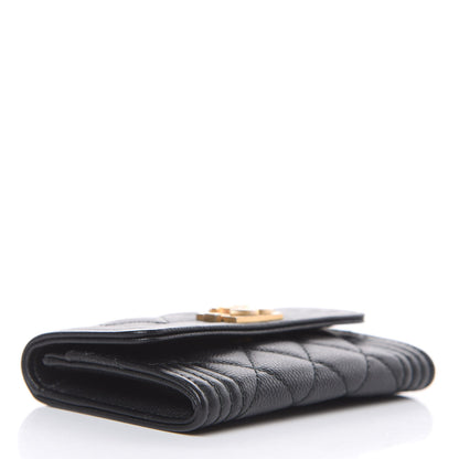 Chanel Caviar Quilted Boy Flap Card Holder Black 4 of 9