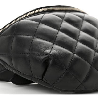 Chanel Calfskin Quilted Uniform Waist Belt Bag Black 10 of 12