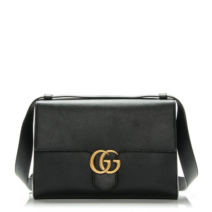 Gucci Calfskin GG Marmont Messenger Bag Black 1 of 7