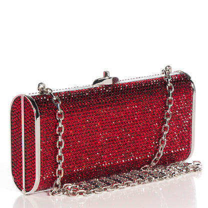 Judith Leiber Crystal Minaudiere Clutch Red 3 of 8