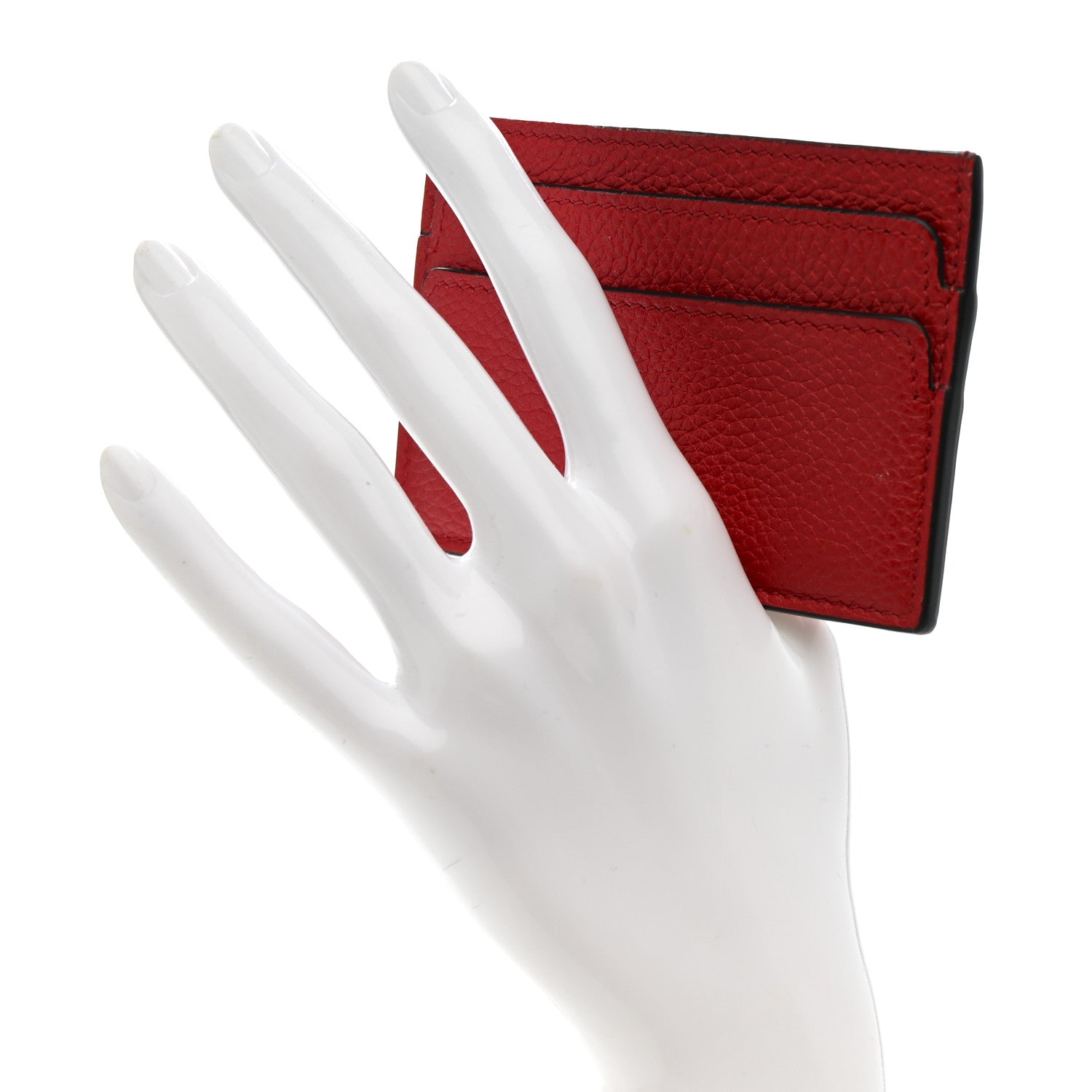 Alexander McQueen Calfskin Skull Card Holder Scarlet Red 2 of 8