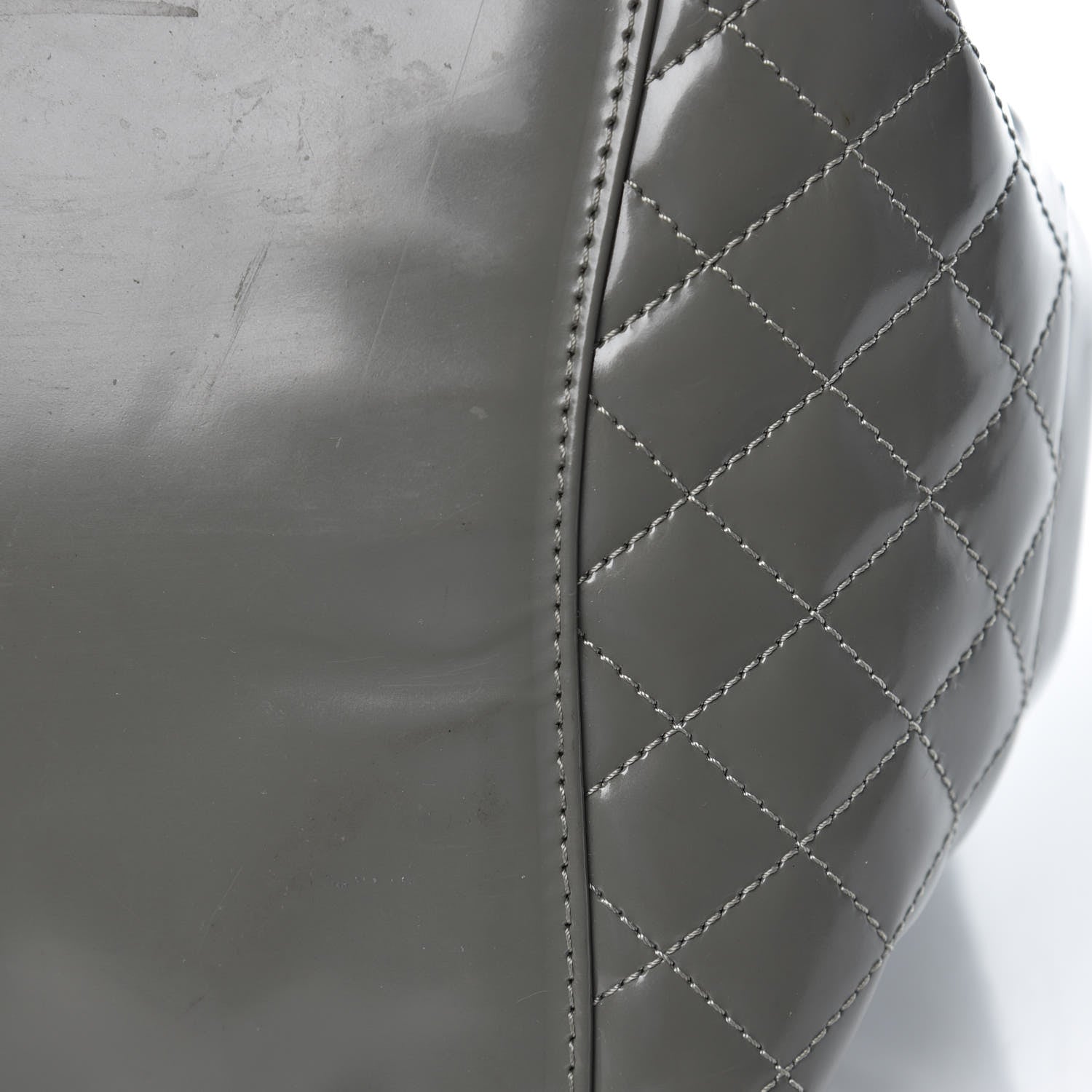 Chanel Glazed Calfskin Mademoiselle Lock Kelly Flap Bag Grey 18 of 21