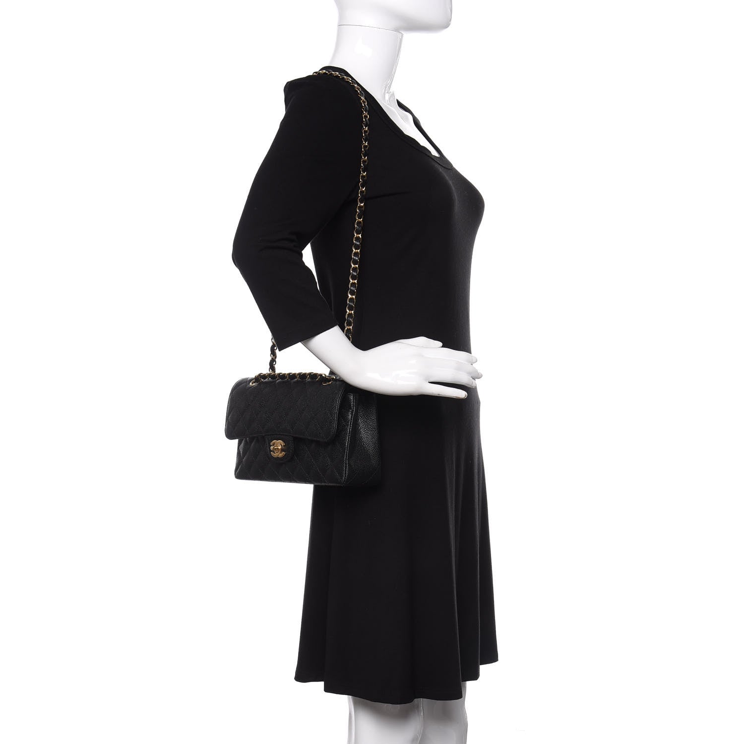 Chanel Caviar Quilted Small Double Flap Black 2 of 11