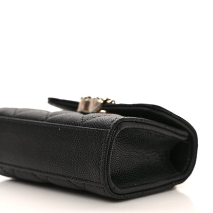 Chanel Caviar Quilted Chain Top Handle With Chain Black 8 of 9