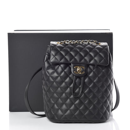 Chanel Lambskin Quilted Small Urban Spirit Backpack Black 9 of 9