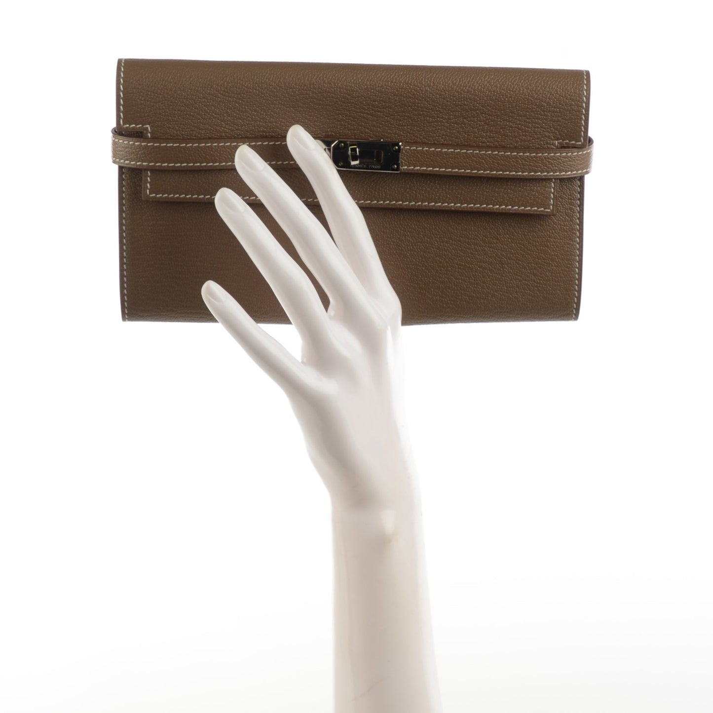 Chevre Mysore Kelly Longue Wallet Etoupe