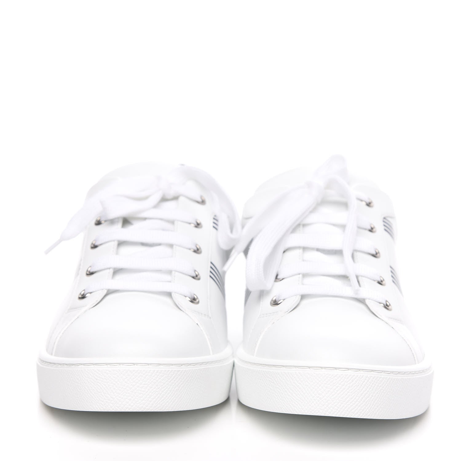 Hermes Calfskin Mens Advantage Sneakers 43.5 White Black 2 of 8