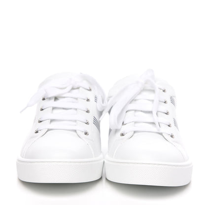 Hermes Calfskin Mens Advantage Sneakers 43.5 White Black 2 of 8