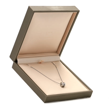 Bulgari 18K White Gold Diamond Small B.Zero1 Pave Pendant Necklace 7 of 7
