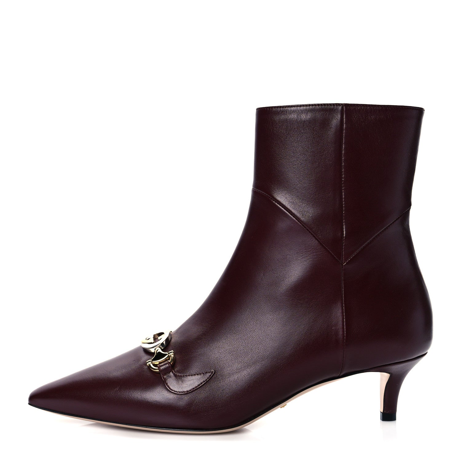 Gucci Nappa Zumi Mid Ankle Boots 41 Vintage Bordeaux 1 of 9