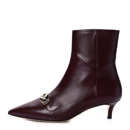 Gucci Nappa Zumi Mid Ankle Boots 41 Vintage Bordeaux 1 of 9