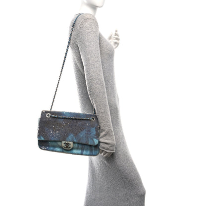 Chanel Sequin Large Waterfall Flap Light Blue 2 of 11