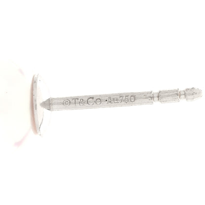 Tiffany 18K White Gold Akoya Cultured Pearl 7-7.5mm Signature Earrings 4 of 4