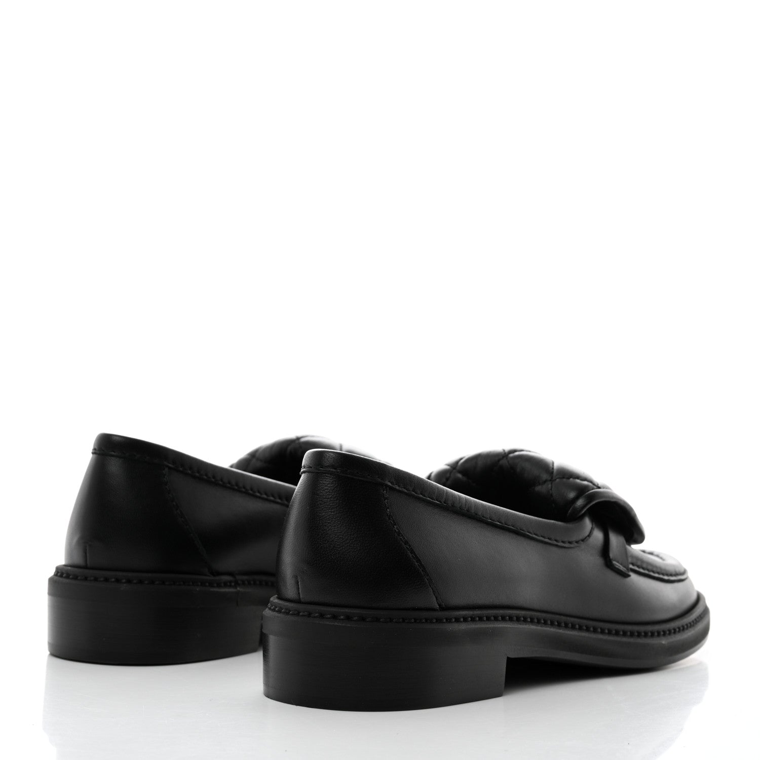 Chanel Lambskin Quilted CC Turnlock Loafers 37 Black 4 of 8