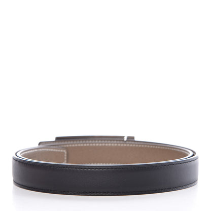 Hermes Box Epsom 32mm Collier De Chien CDC Belt 85 Black Etoupe 1 of 7