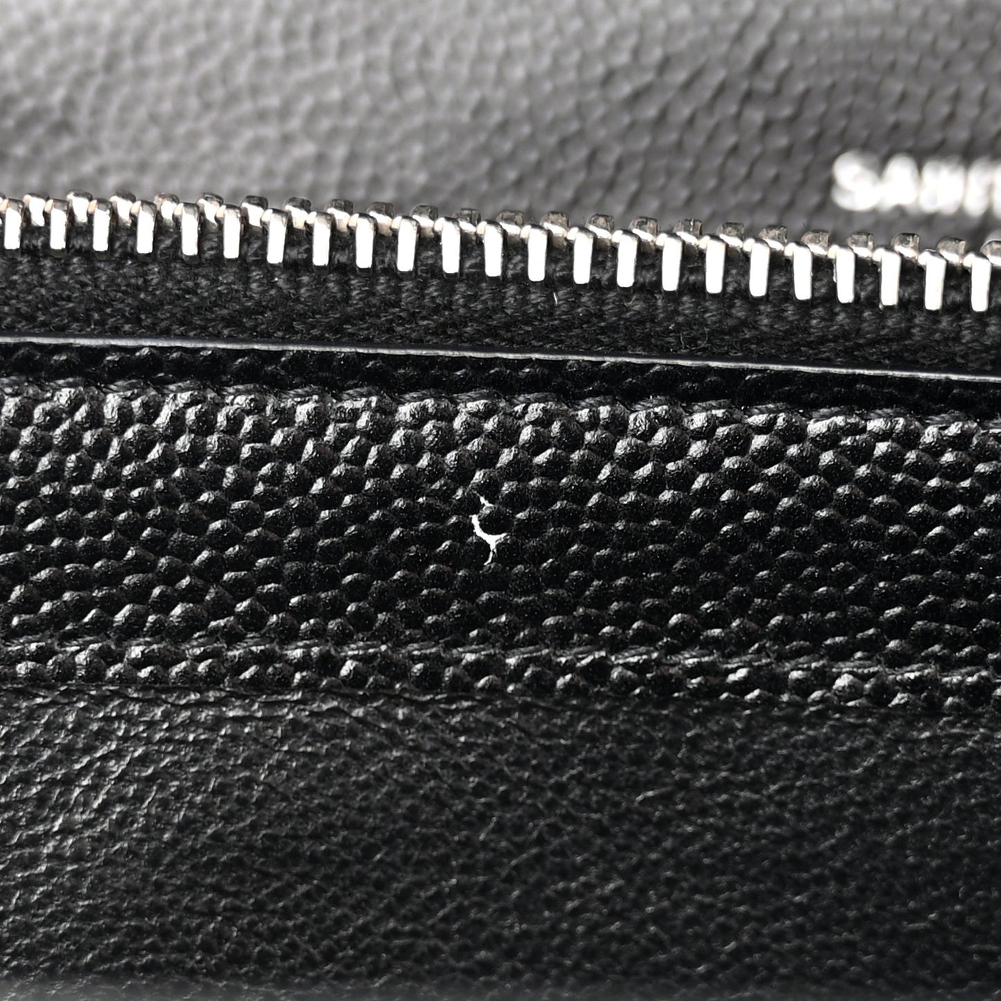 Grain De Poudre Matelasse Chevron Monogram Chain Wallet Black