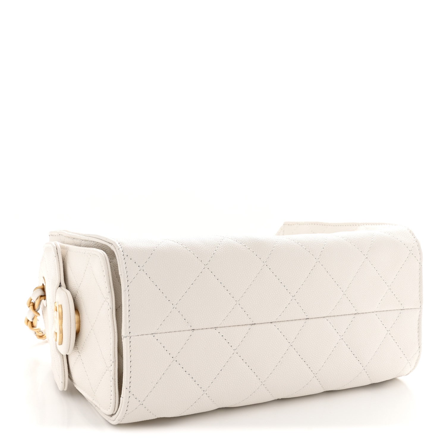 Chanel Caviar Quilted Mini Chanel 25 Handbag White 4 of 11