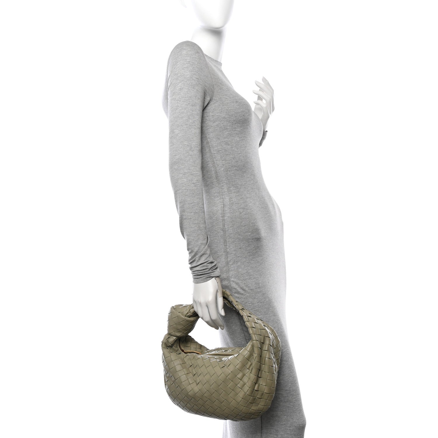 Bottega Veneta Nappa Intrecciato Teen Jodie Hobo Travertine 2 of 10