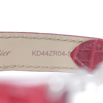 Cartier Stainless Steel Alligator 23mm Tank Americaine Automatic Watch Red 8 of 9