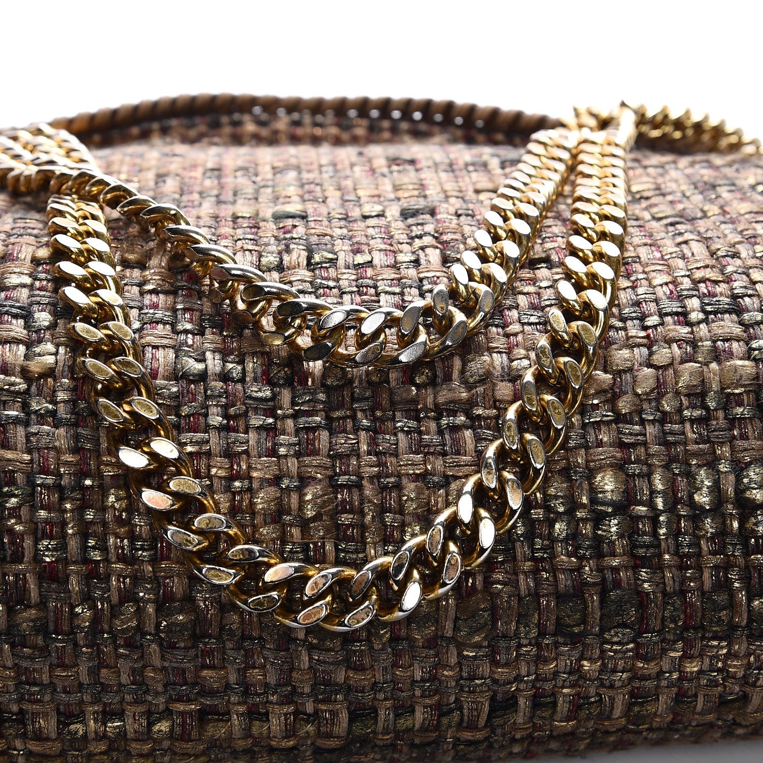 Stella McCartney Metallic Woven Boucle Falabella Gold 15 of 15