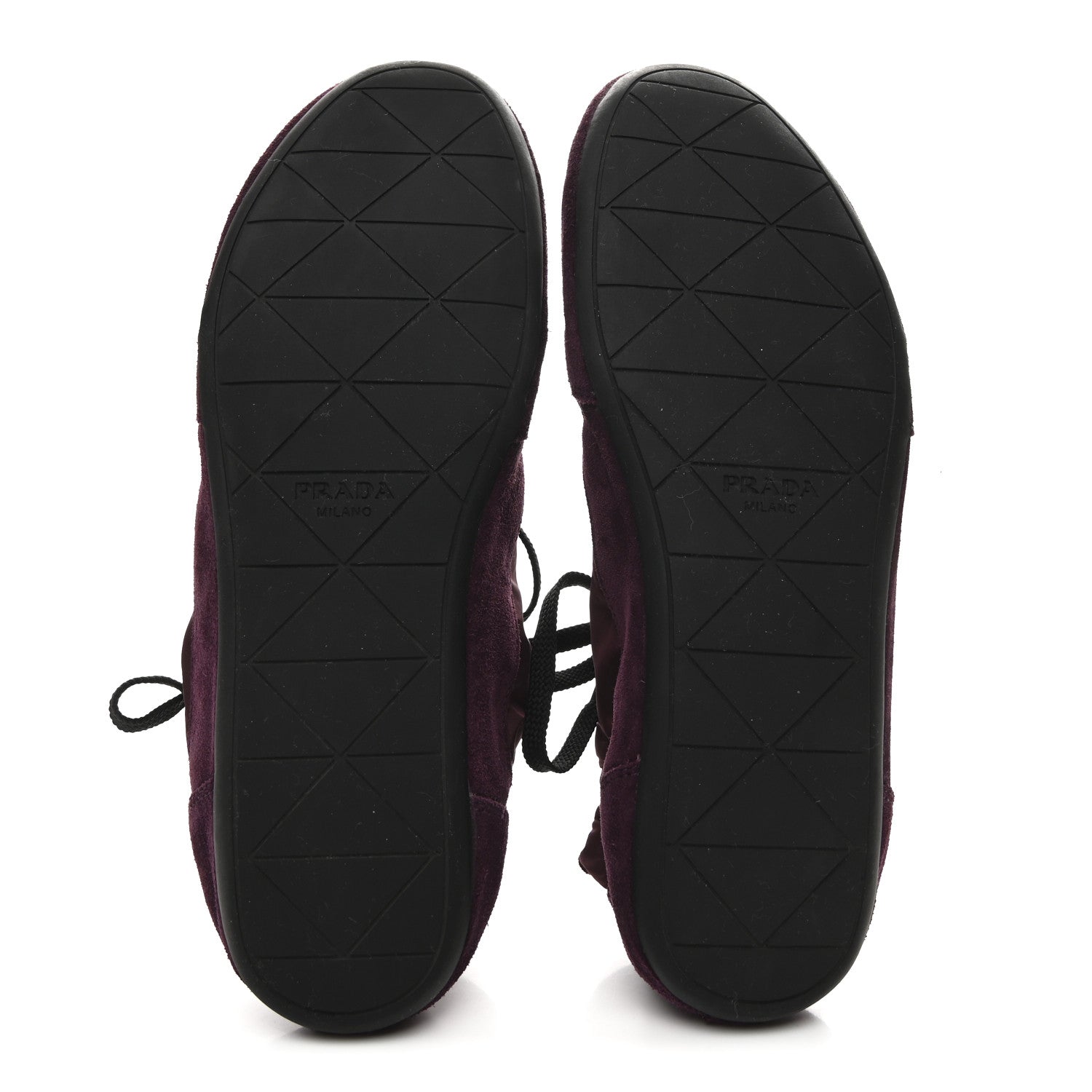 Prada Re-Nylon Suede Collapse Sneakers 39.5 Bordeaux 1815076