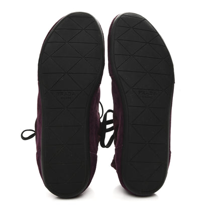 Prada Re-Nylon Suede Collapse Sneakers 39.5 Bordeaux 6 of 10