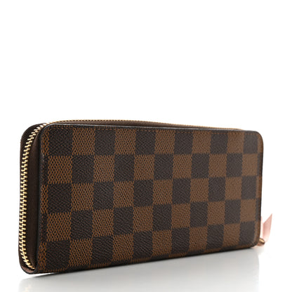 Louis Vuitton Damier Ebene Clemence Wallet Rose Ballerine 3 of 7