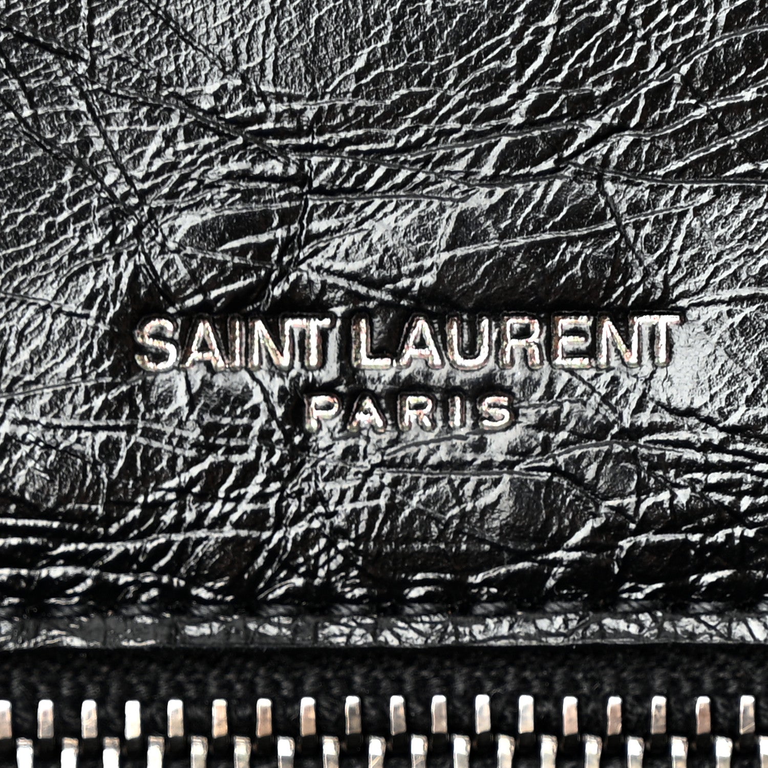 Saint Laurent Crinkled Calfskin Matelasse Monogram Medium Niki Chain Satchel Black 8 of 11