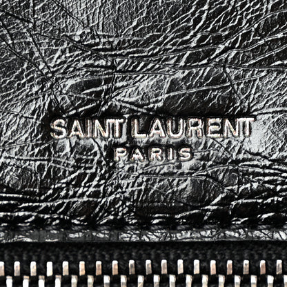 Saint Laurent Crinkled Calfskin Matelasse Monogram Medium Niki Chain Satchel Black 8 of 11