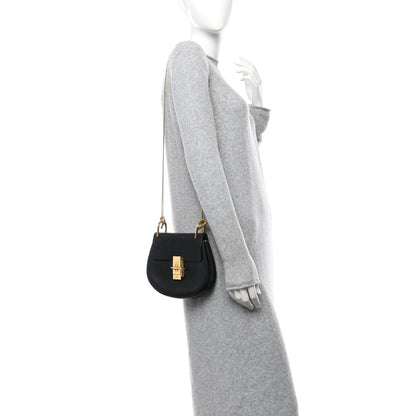 Chloe Grained Lambskin Mini Drew Shoulder Bag Black 2 of 10