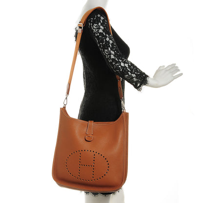 Hermes Taurillon Clemence Evelyne III GM Gold 2 of 17